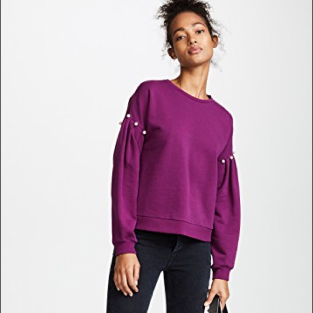 REBECCA MINKOFF Ellison Sweatshirt plum pearl